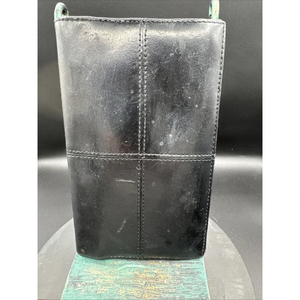 Vintage Filofax Slimline Cross Black Organiser Italian Leather Discontinued